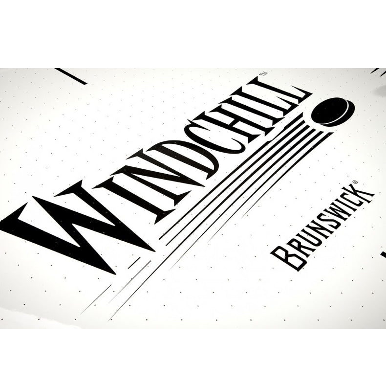 Brunswick Wind Chill Air Hockey Logo close up